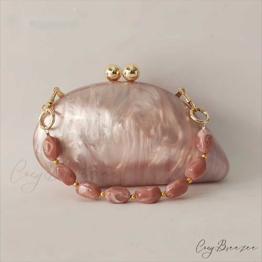 Mini Blue Light Pink Acrylic Box Clutch clutchbag-250126