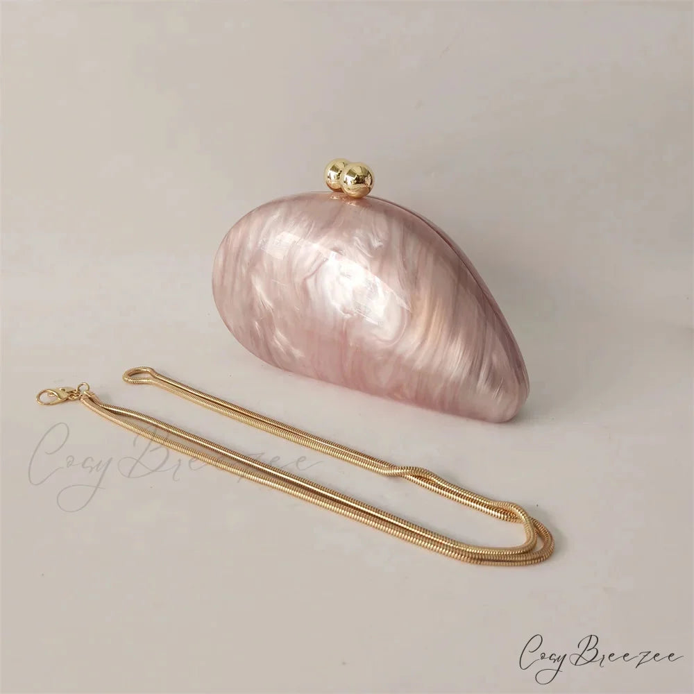 Mini Blue Light Pink Acrylic Box Clutch snake chain1 clutchbag-250126