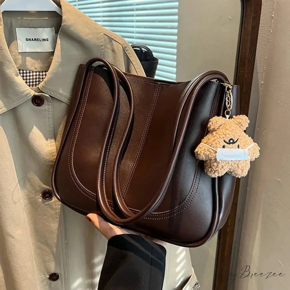 Minimalist PU Leather Bag shoulder-250126