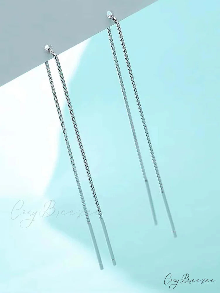 Minimalist Threader Earrings Silver / one-size