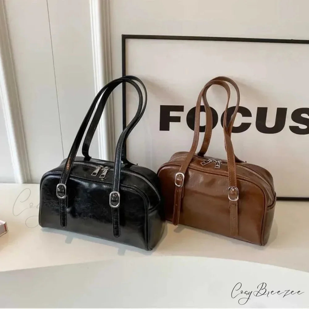 Monochrome Fashion Boston Bag shoulder-250126