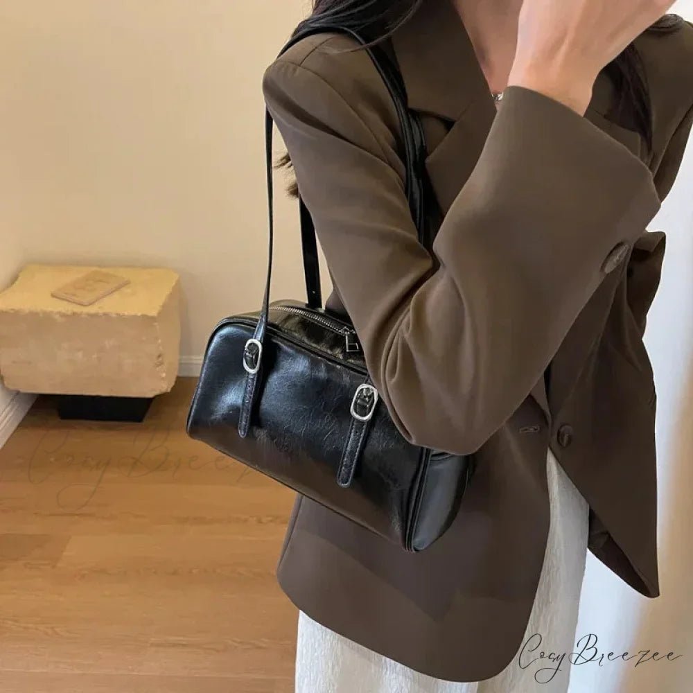 Monochrome Fashion Boston Bag shoulder-250126