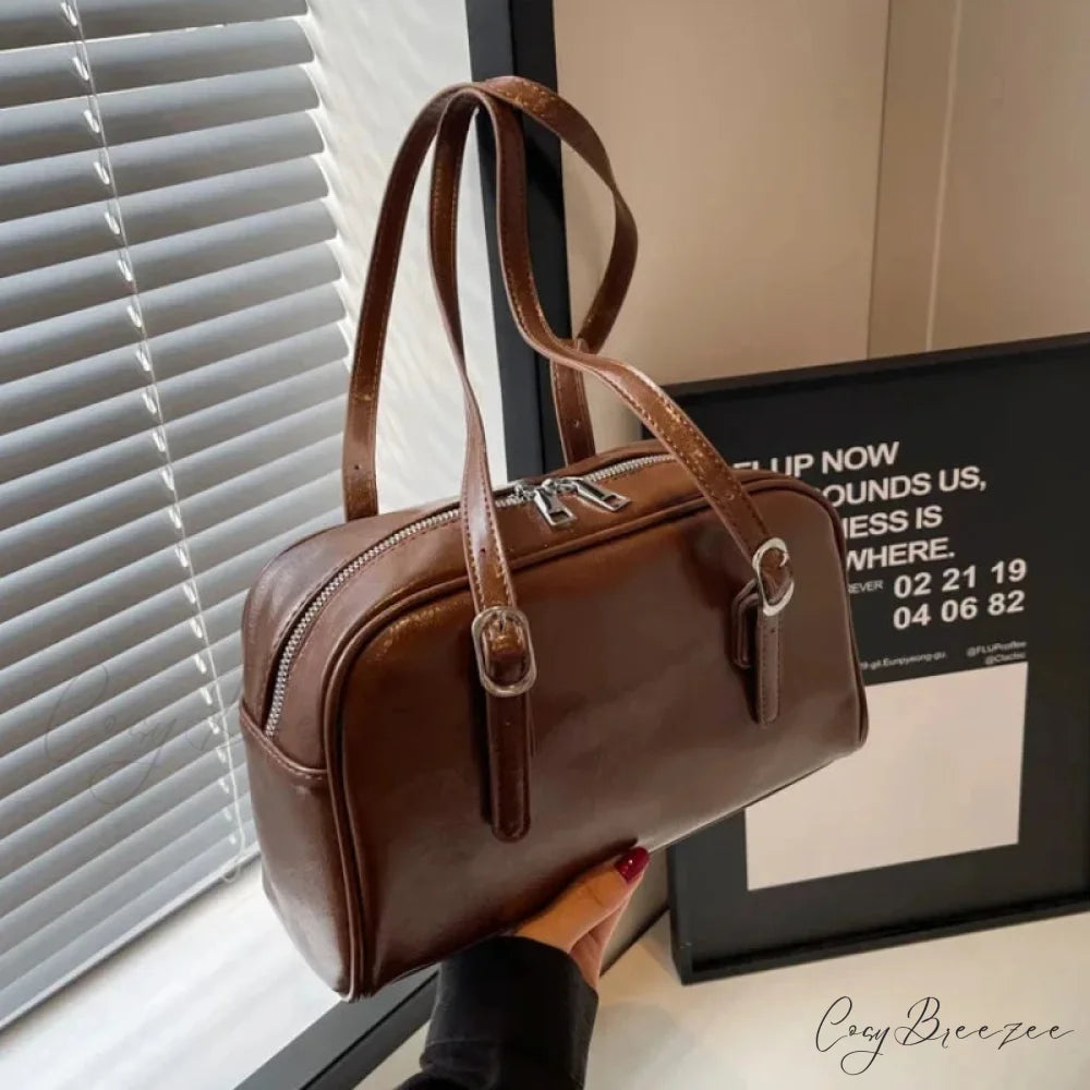 Monochrome Fashion Boston Bag shoulder-250126