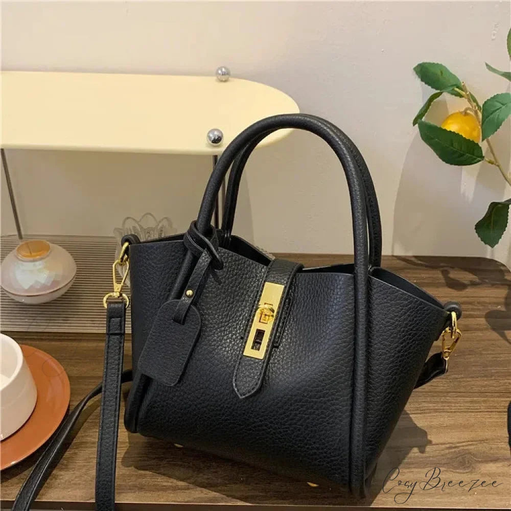 Nanfeng Paris Tote Messenger Crossbody Bag Black crossbody-250126