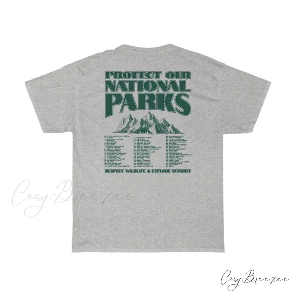National Parks Stylish Graphic Tee GRAY / M