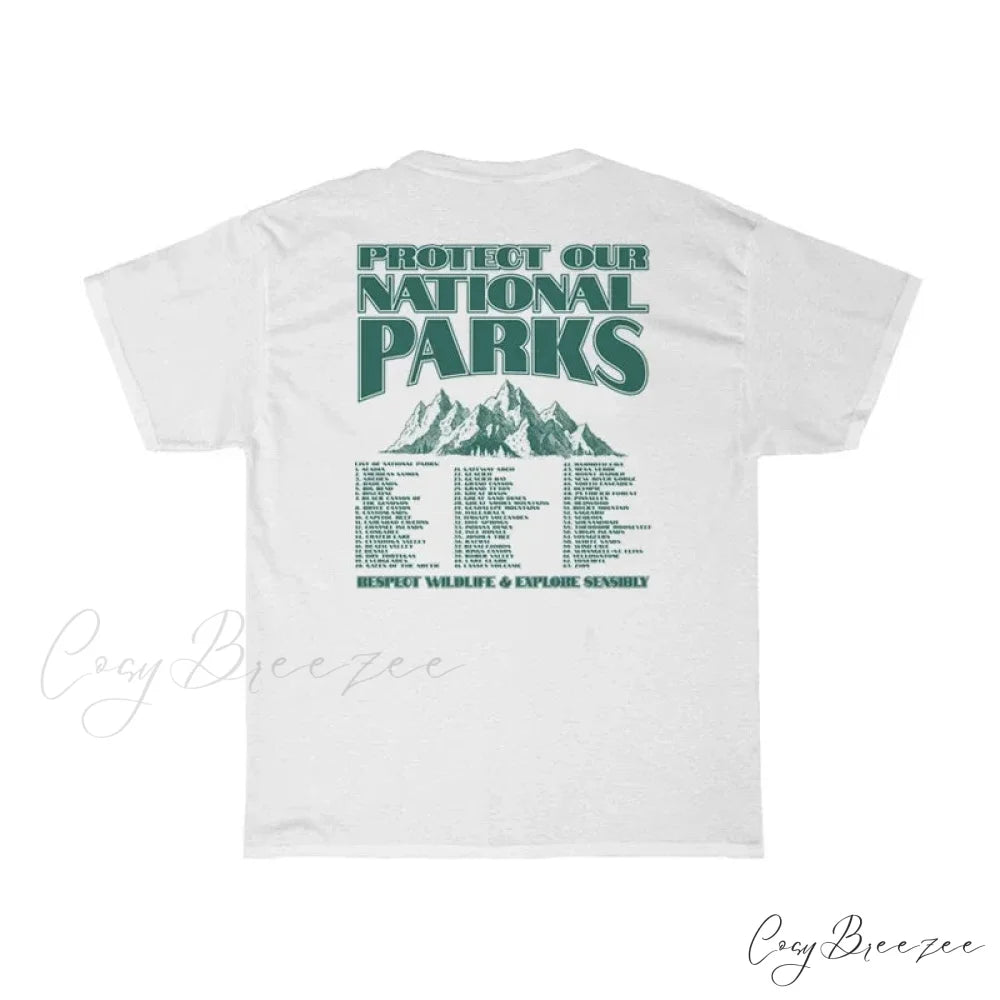 National Parks Stylish Graphic Tee WHITE / M