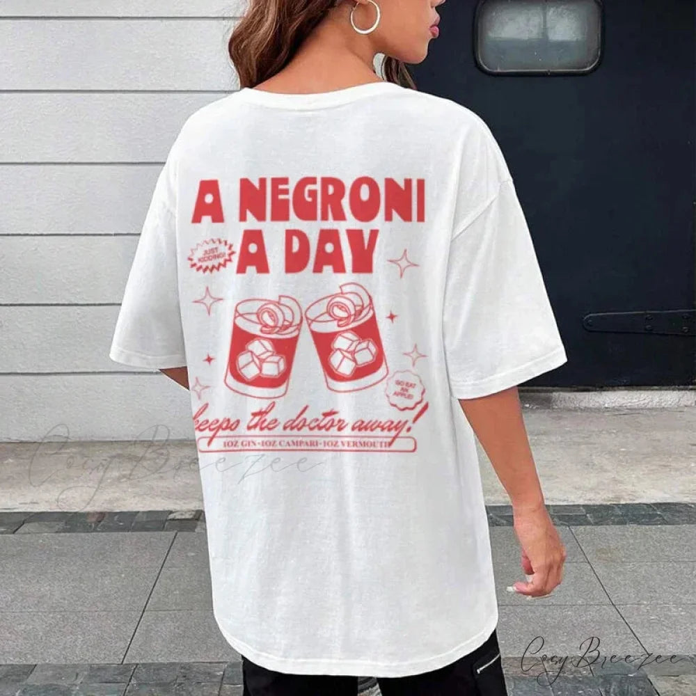 Negroni Summer Classic Cocktail Tee WHITE / S t-shirt-250223