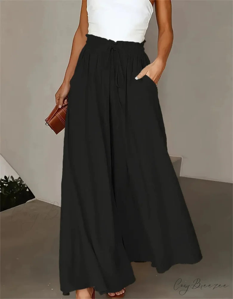Neon Pull-Tie Wide-Leg Utility Pant pant-250223