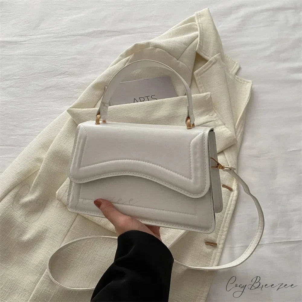 New Womens Large Capacity Crossbody Handbag White handbag-250126