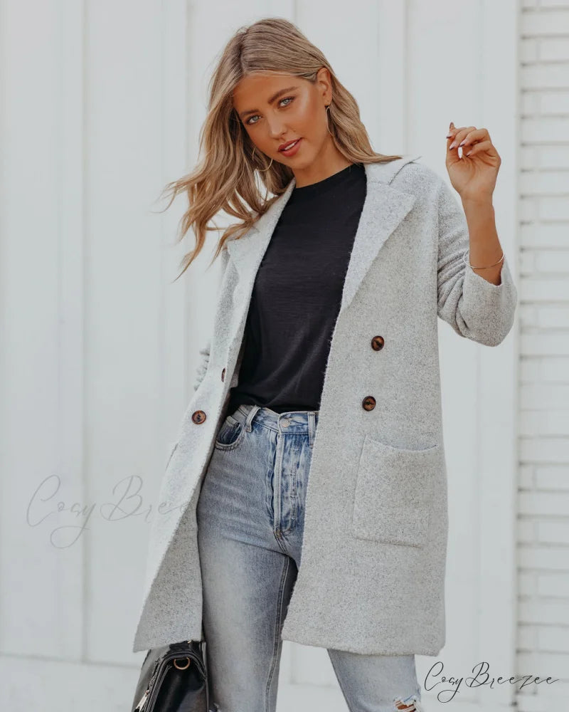 Nico Knit Coatigan - Heather Grey