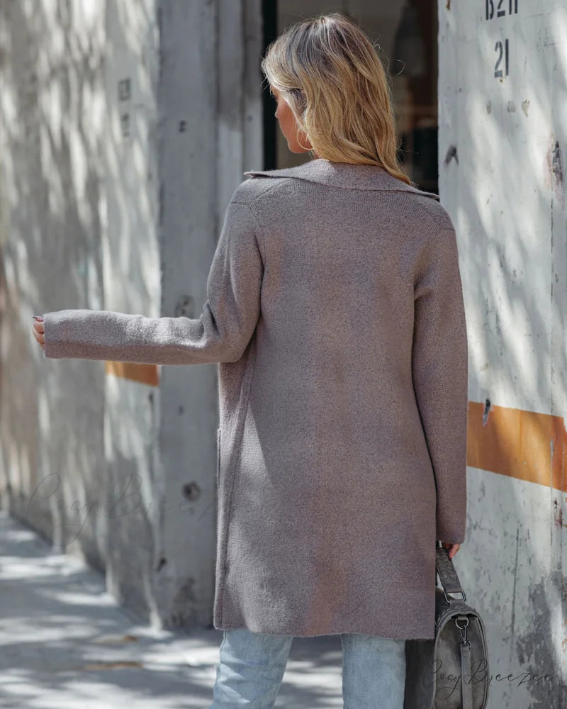 Nico Knit Coatigan with Pockets - Mocha