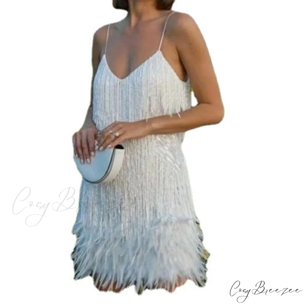 Nicole Formal Sequin Charming Scroll Party Dress