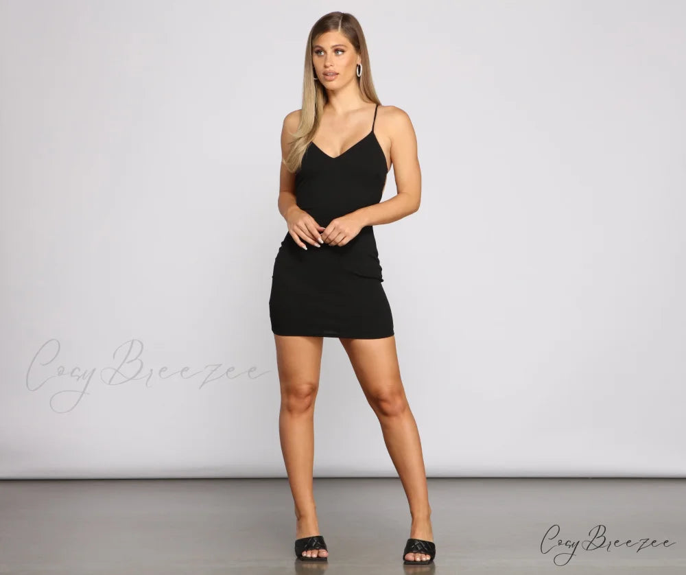 Nights Like This Charming Crepe Mini Dress