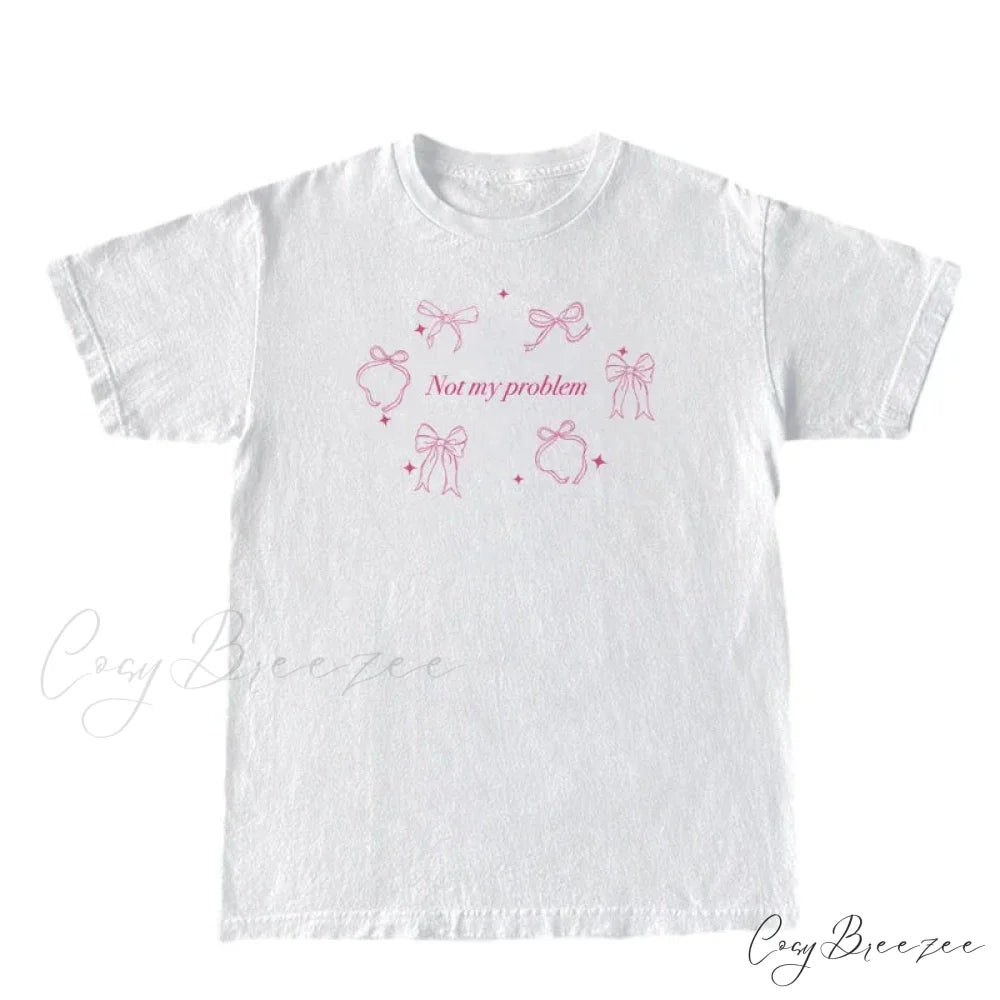Not My Stylish Problem Graphic Tee WHITE / S