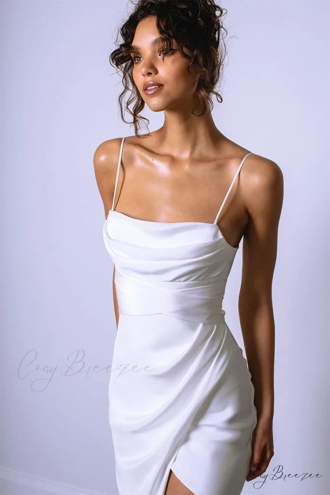 Now and Always Trendy Satin Wedding Dress