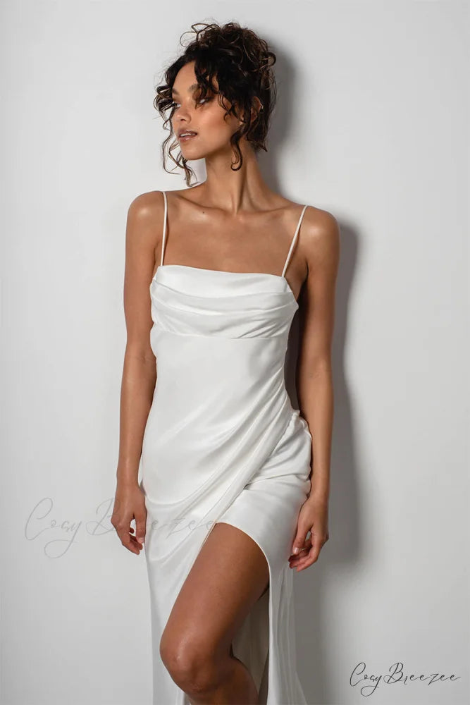 Now and Always Trendy Satin Wedding Dress