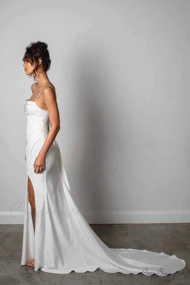 Now and Always Trendy Satin Wedding Dress