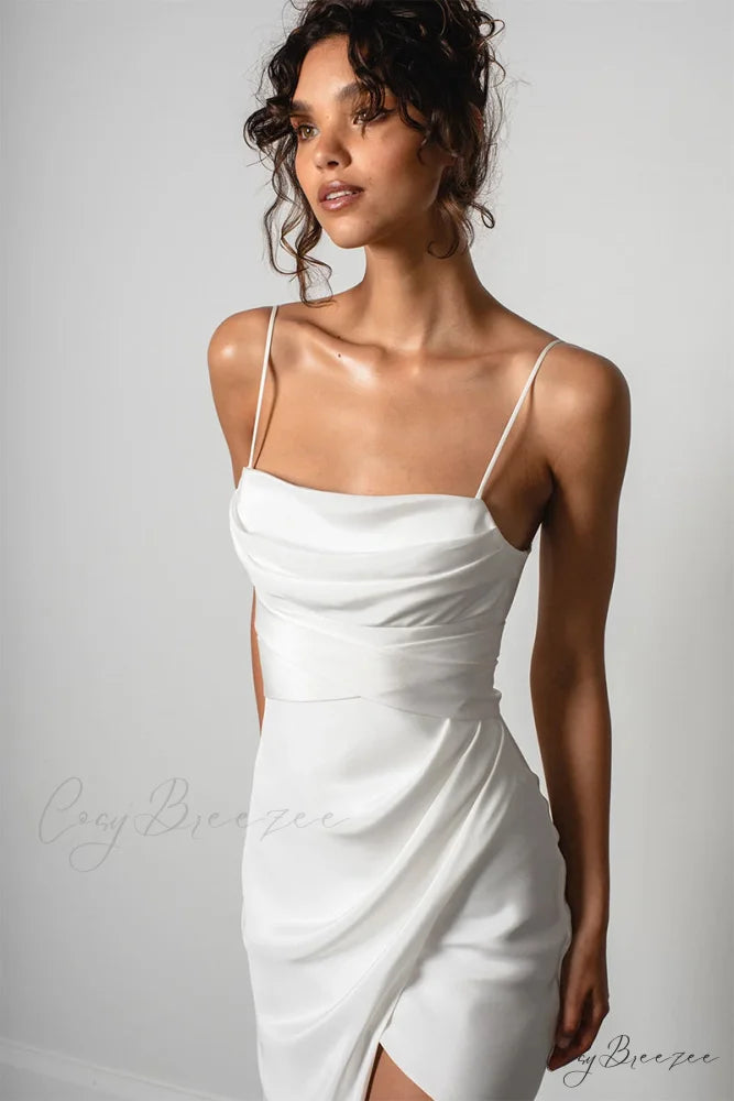 Now and Always Trendy Satin Wedding Dress