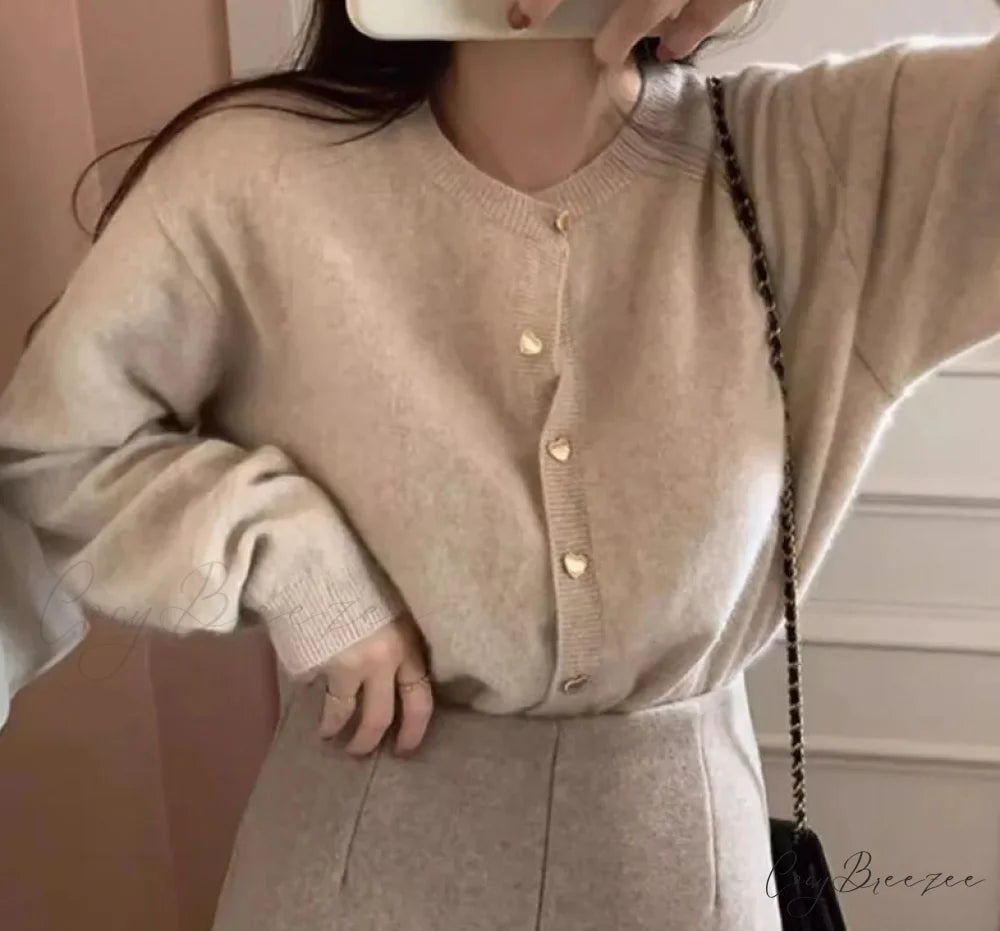 O-neck Full Sleeve Informal Cardigan cardigans-241228