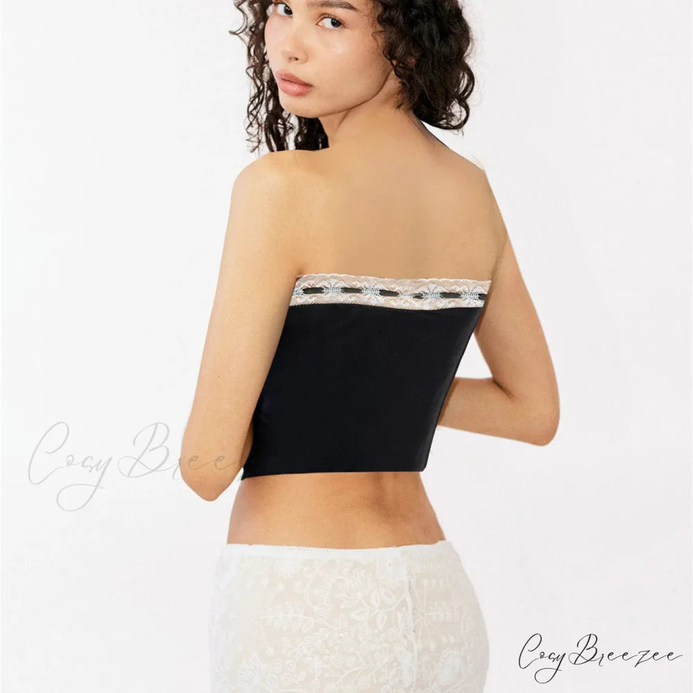 Off-Shoulder Bandage Crop Top croptop-250223