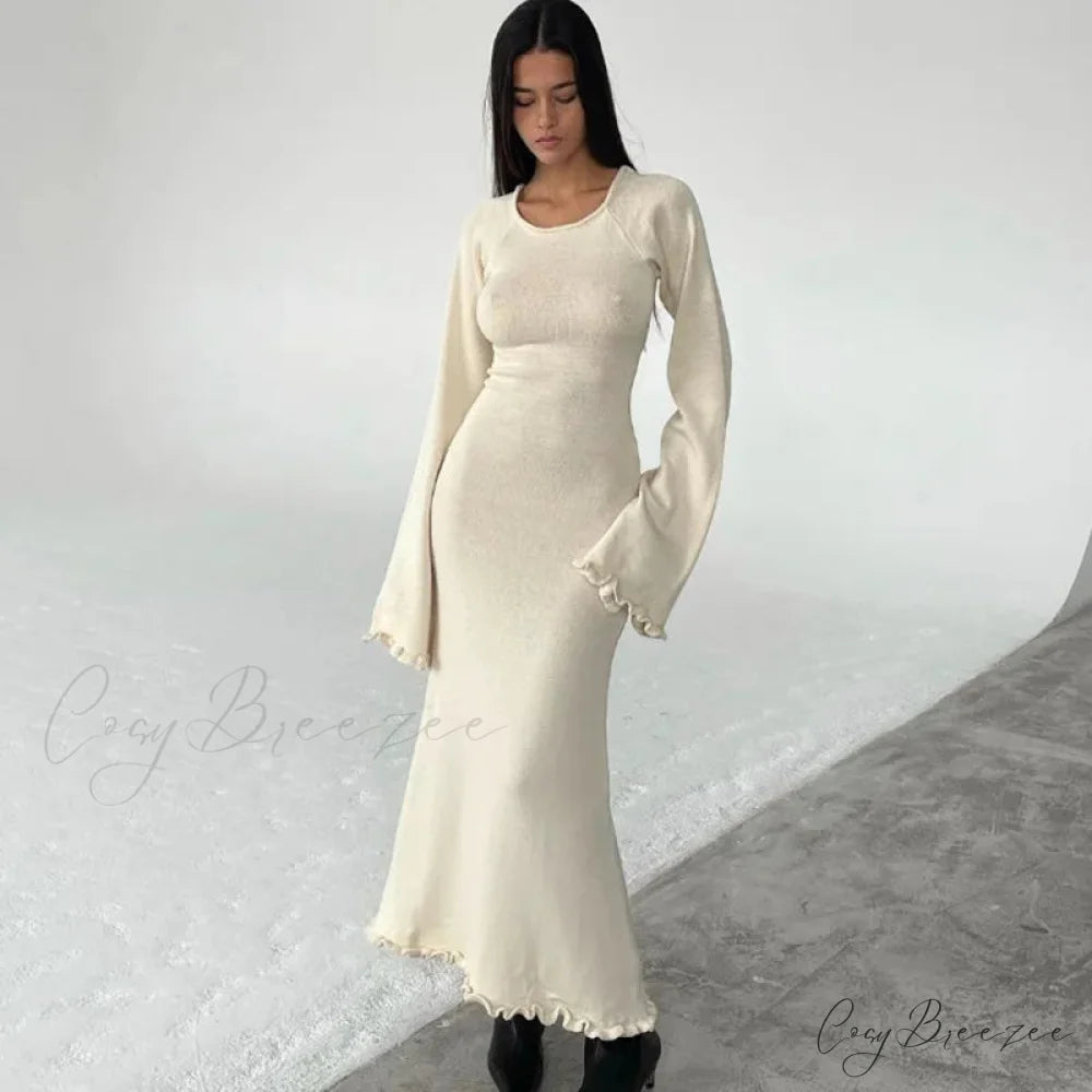 Off Shoulder Split Maxi Dress