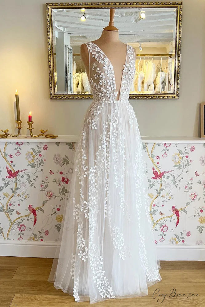 Olena Ethereal A-line Trendy Tulle Wedding Dress