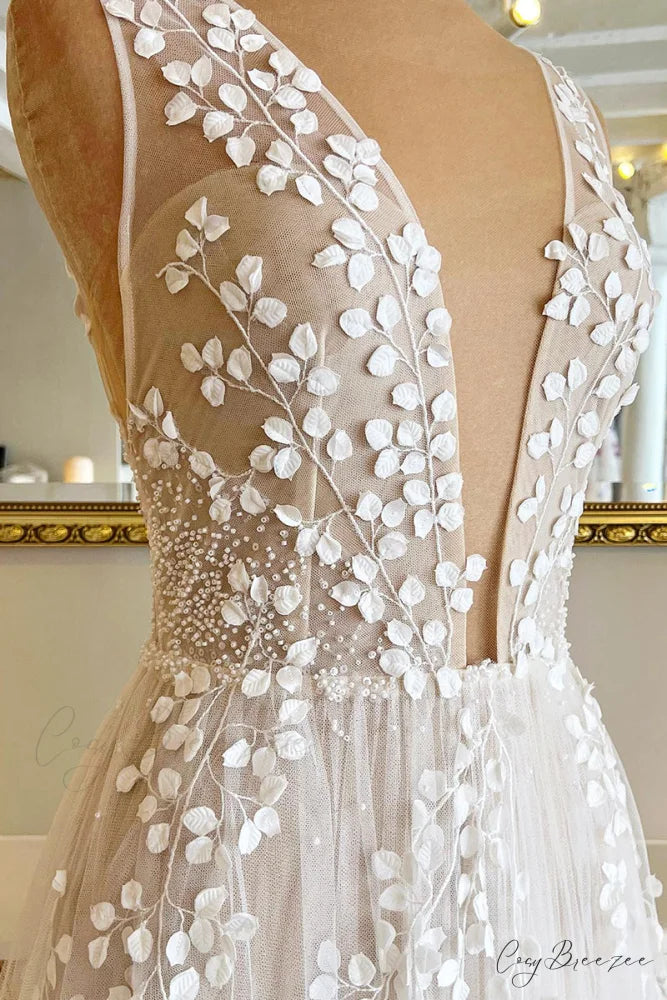 Olena Ethereal A-line Trendy Tulle Wedding Dress