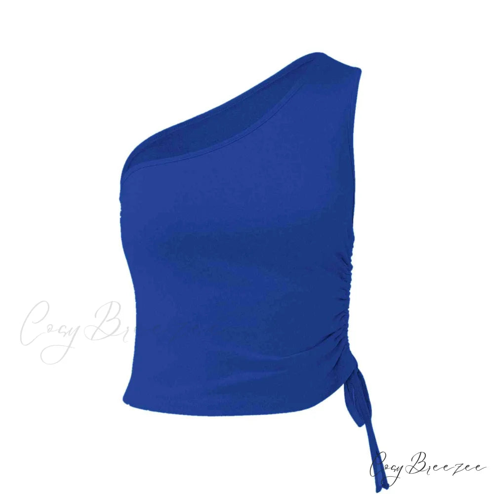 One Shoulder Cami Tie with Detail