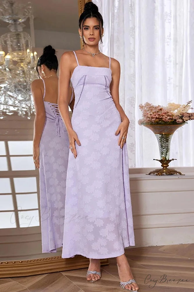 Orchid Lovers Graceful Floral Maxi Dress