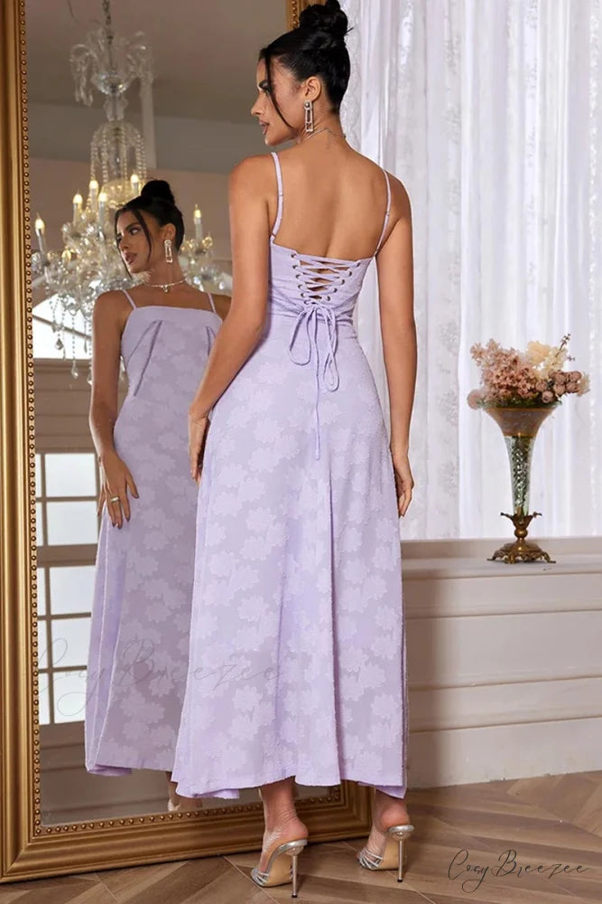 Orchid Lovers Graceful Floral Maxi Dress