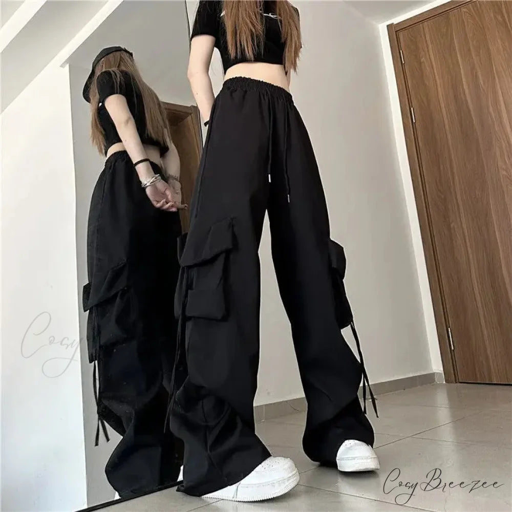 Oversized Cargo Streetwear Relaxed Pants Black / S pants-241228