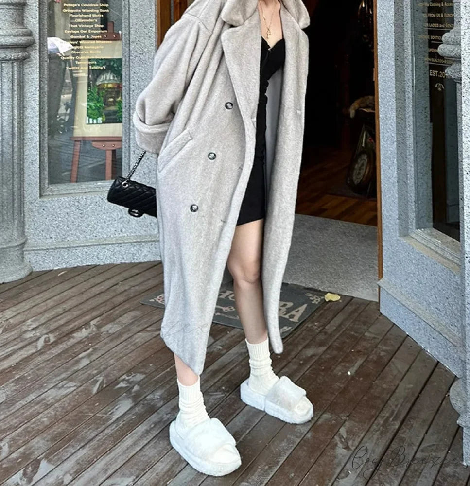 Oversized Faux Mink Fluffy Winter Coat overcoats-241228