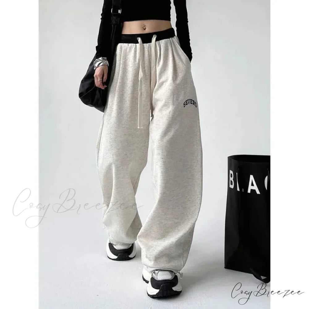Oversized Jogger Pants Gray / M pants-241228
