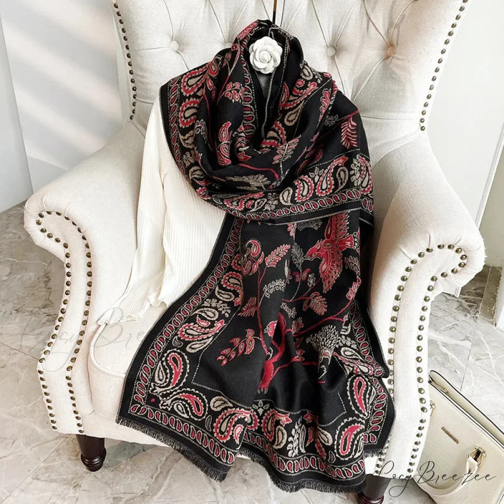 Paisley Jacquard Pashmina Scarf Color5 / 70x180CM scarf-241228