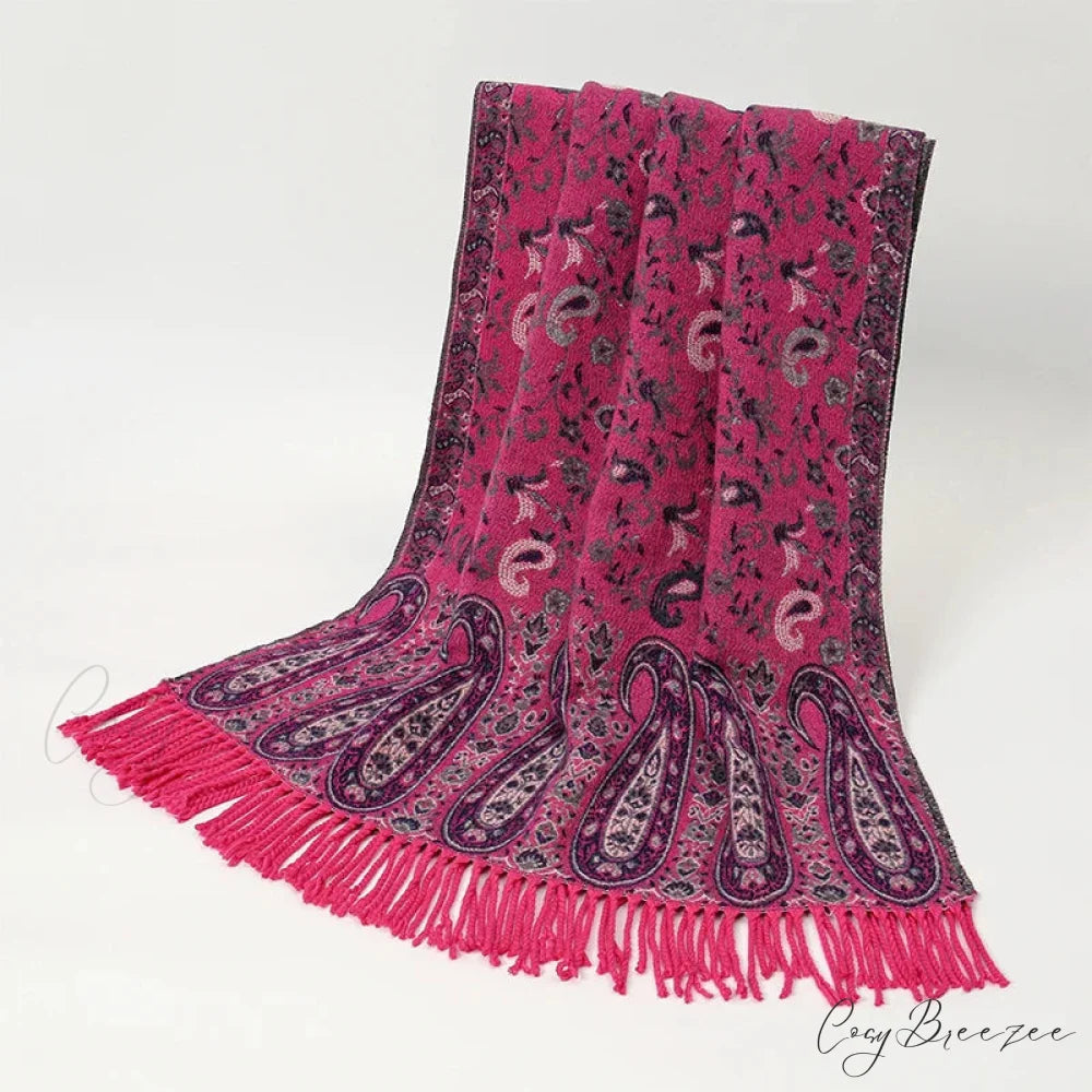 Paisley Print Cashmere Winter Scarf scarf-241228