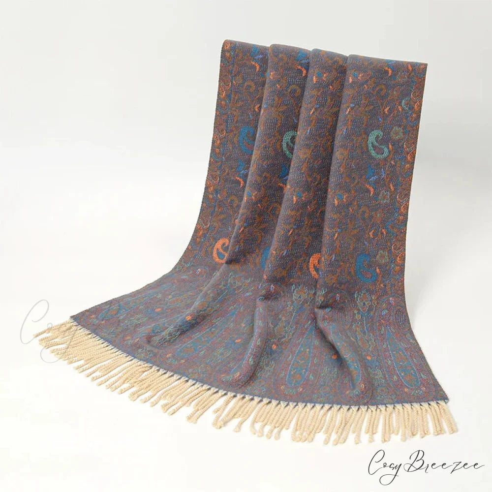 Paisley Print Cashmere Winter Scarf Color10 scarf-241228
