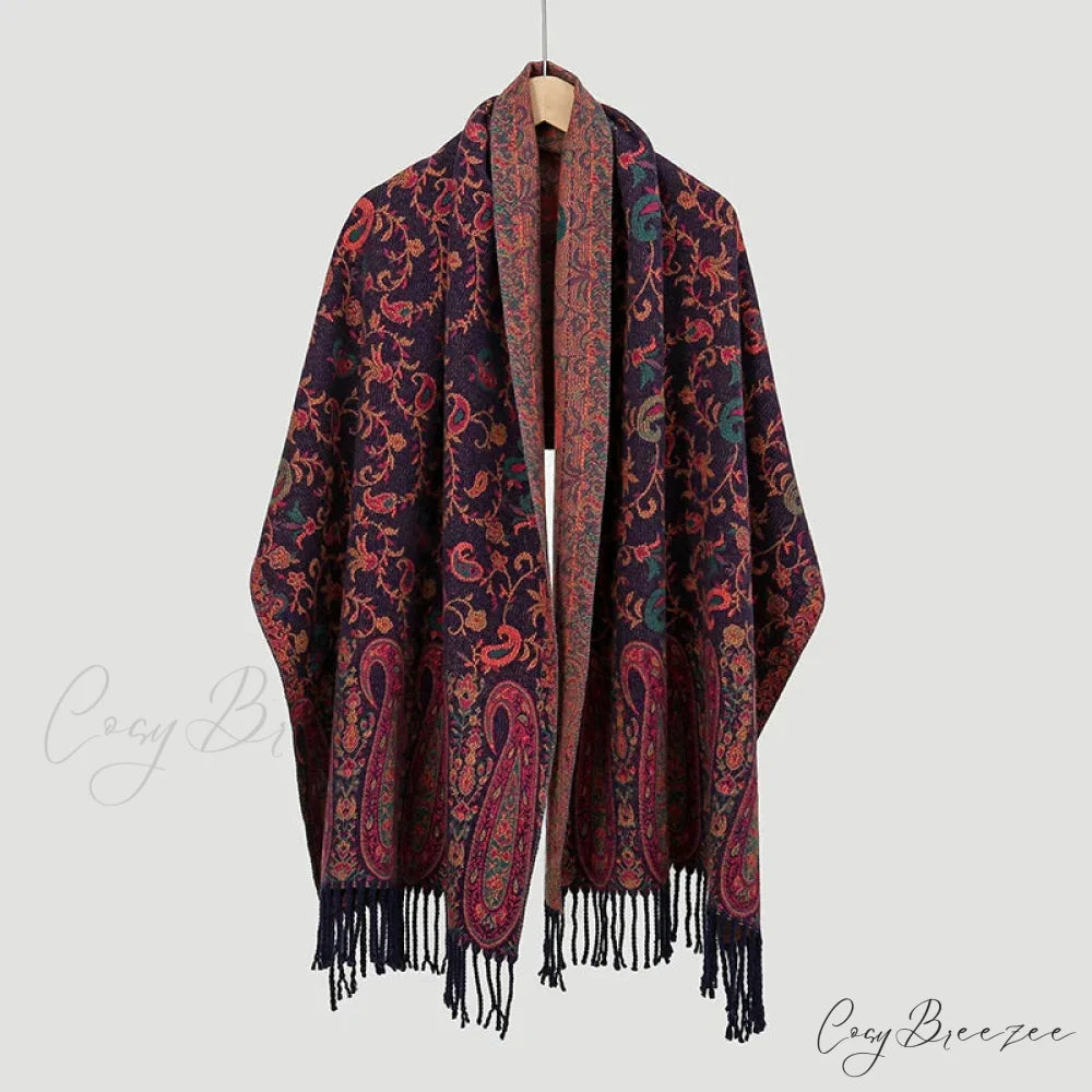 Paisley Print Cashmere Winter Scarf Color11 scarf-241228