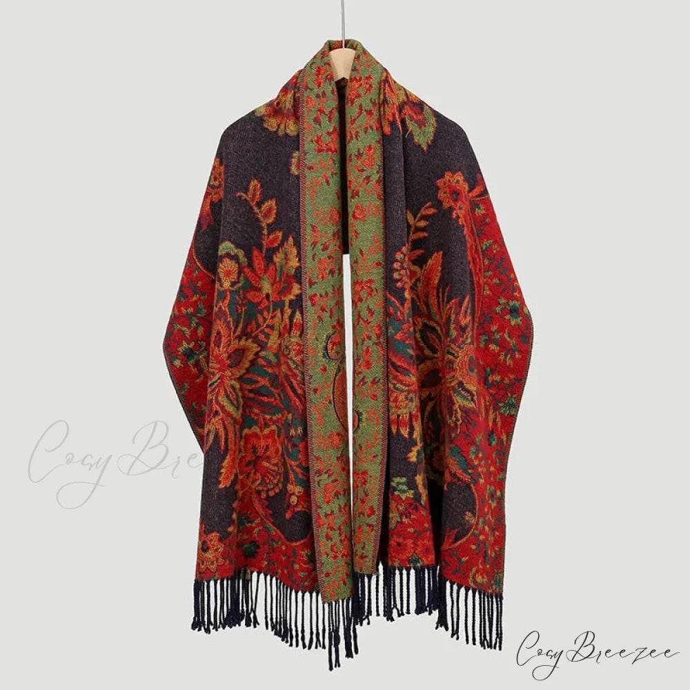 Paisley Print Cashmere Winter Scarf Color12 scarf-241228