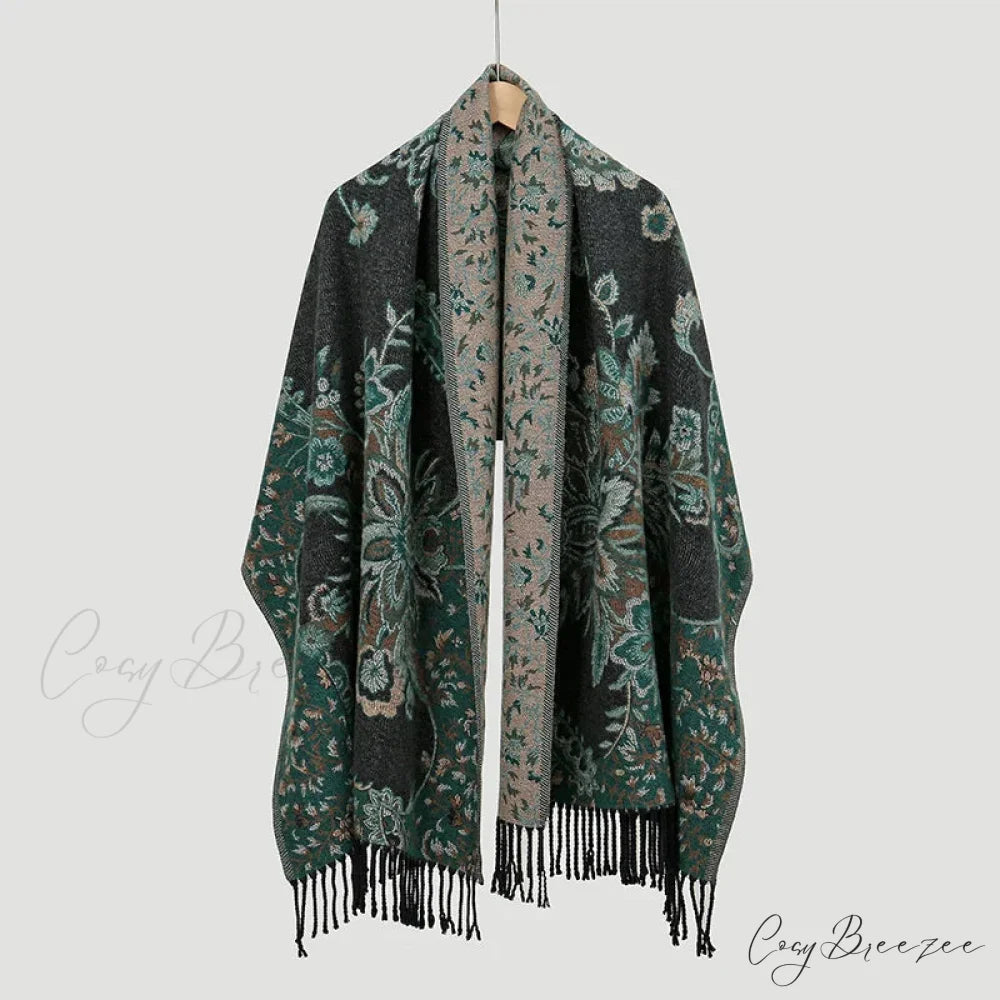 Paisley Print Cashmere Winter Scarf Color14 scarf-241228