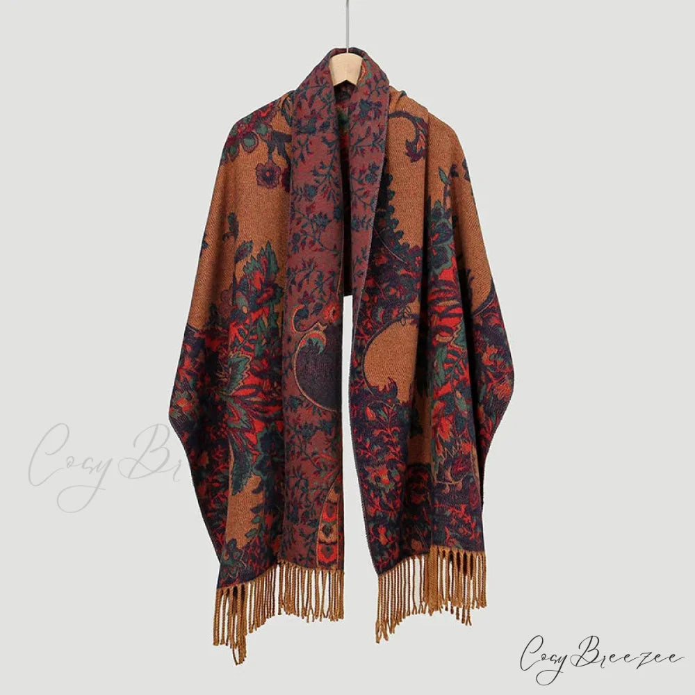Paisley Print Cashmere Winter Scarf Color15 scarf-241228