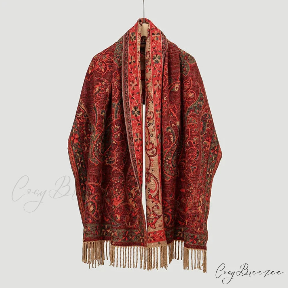 Paisley Print Cashmere Winter Scarf Color16 scarf-241228