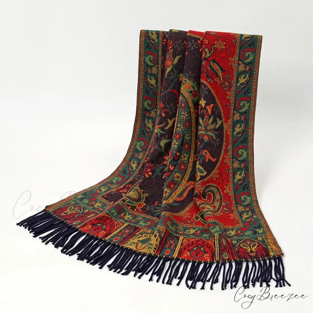 Paisley Print Cashmere Winter Scarf Color5 scarf-241228