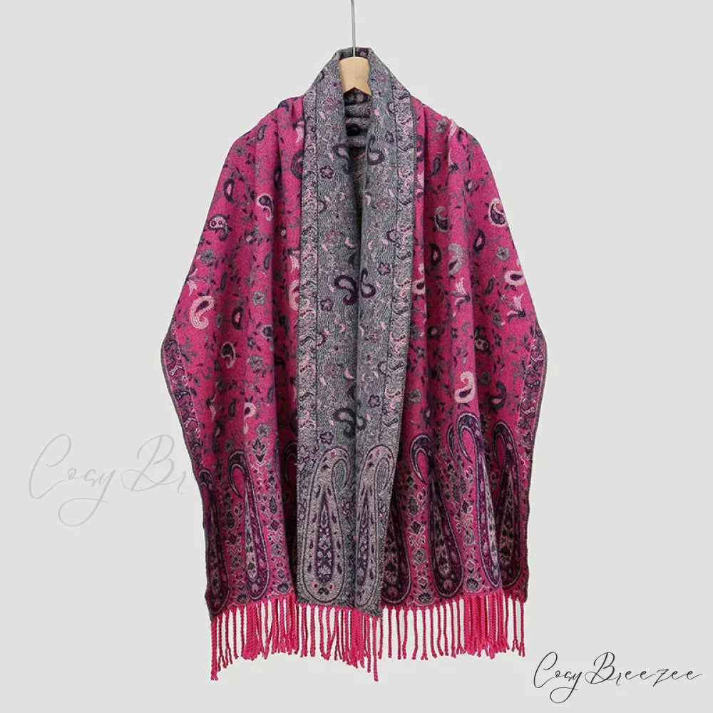 Paisley Print Cashmere Winter Scarf Color9 scarf-241228