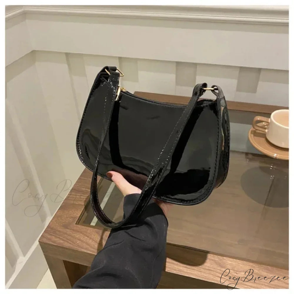Patent Leather Designer Shoulder Handbag shoulder-250126