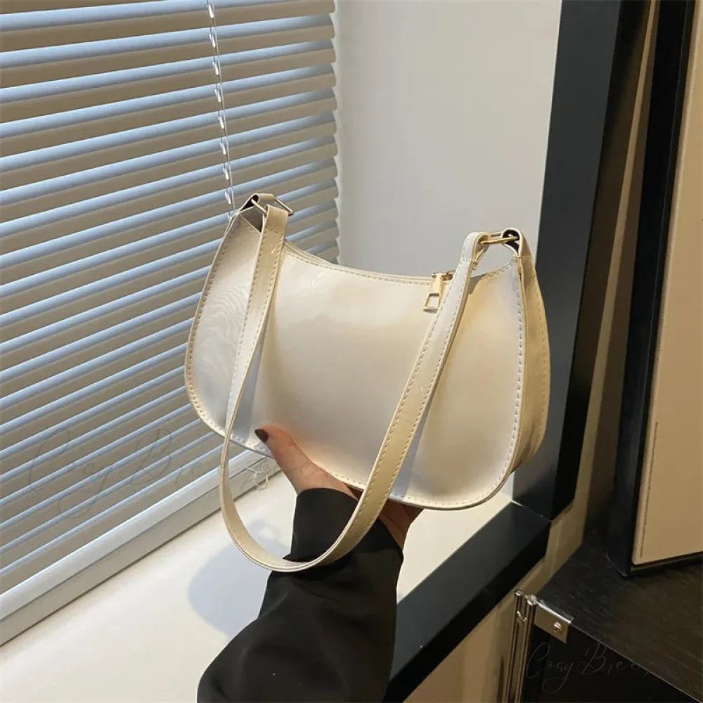 Patent Leather Versatile Fashion Shoulder Bag shoulder-250126