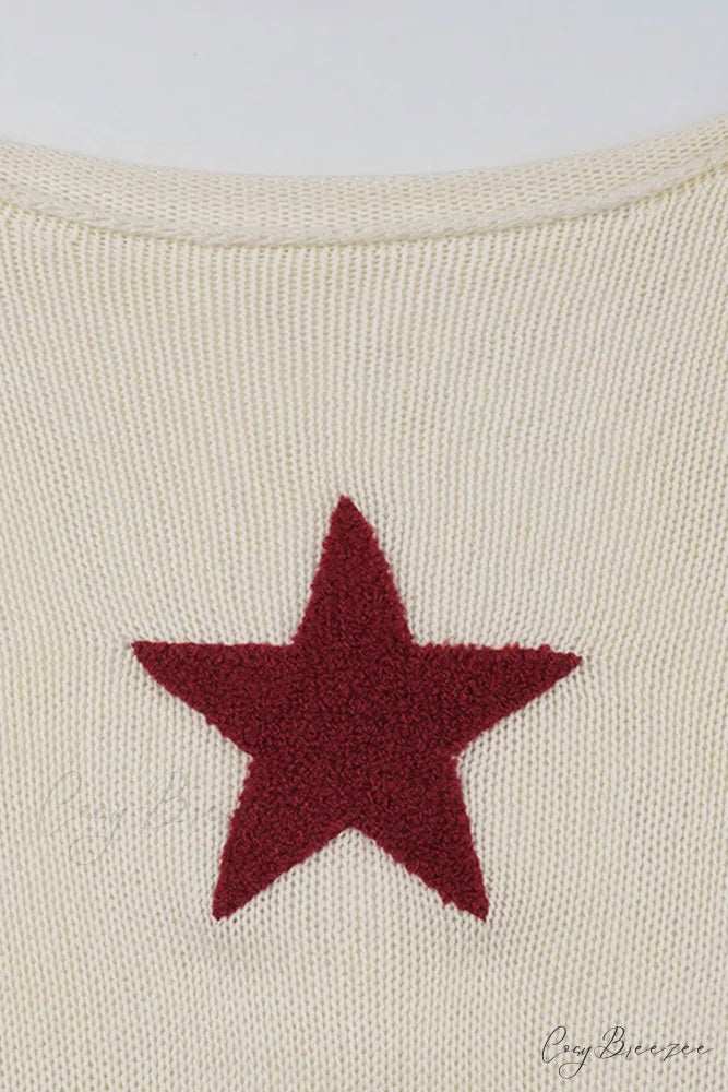 Pentagram Jacquard Crimping Jumper