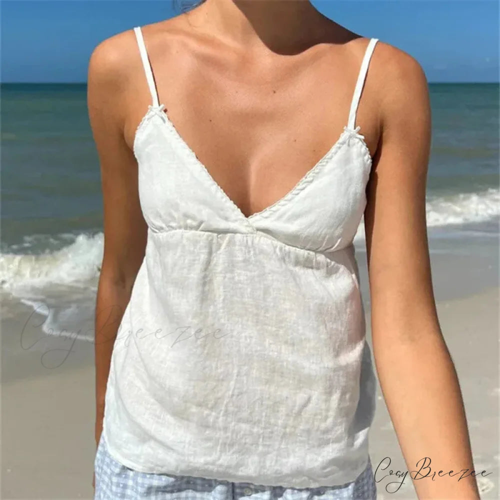 Peplum Spaghetti Strap Crop Top white 3 / S croptop-250223