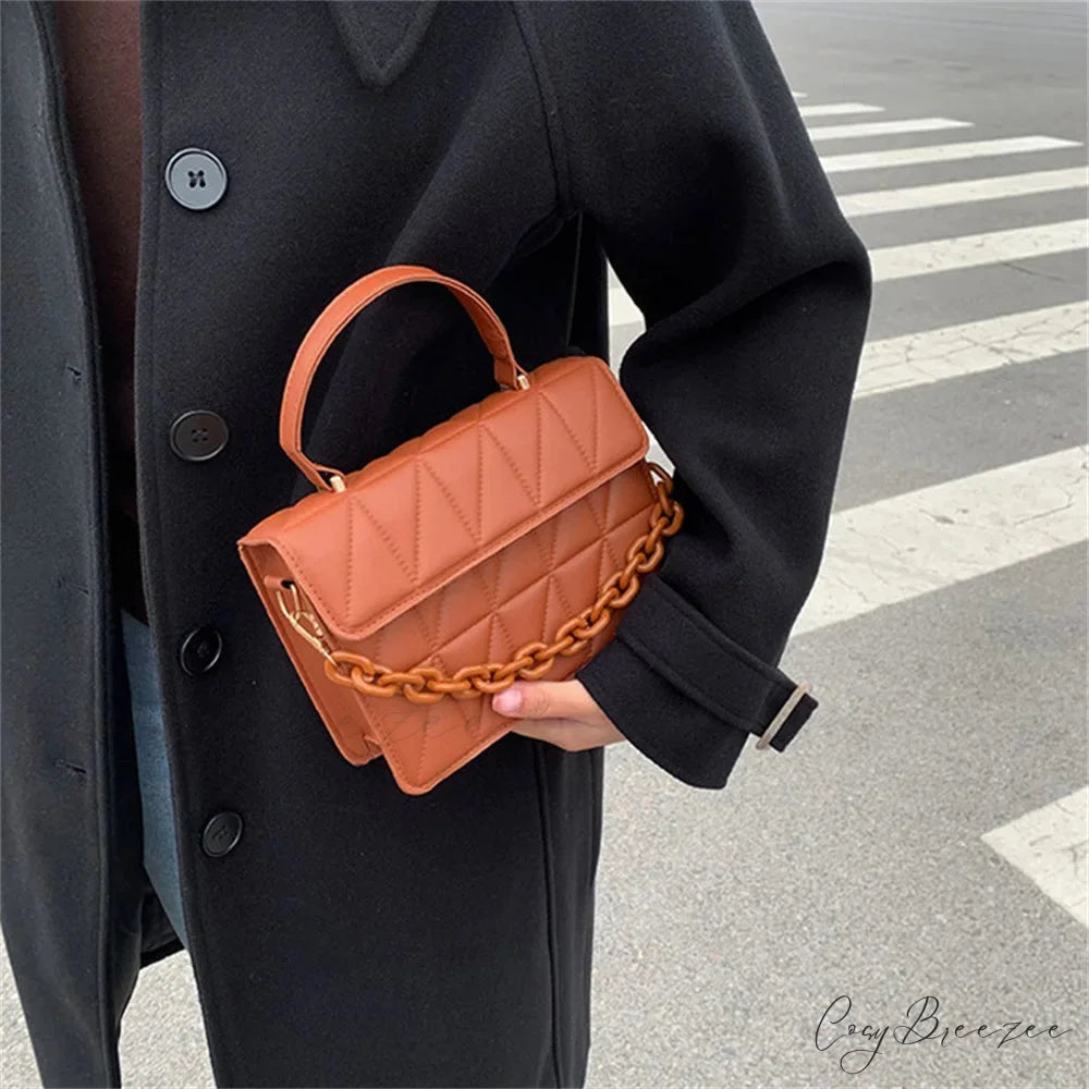 Plaid Chain Designer Crossbody Bag crossbody-250126