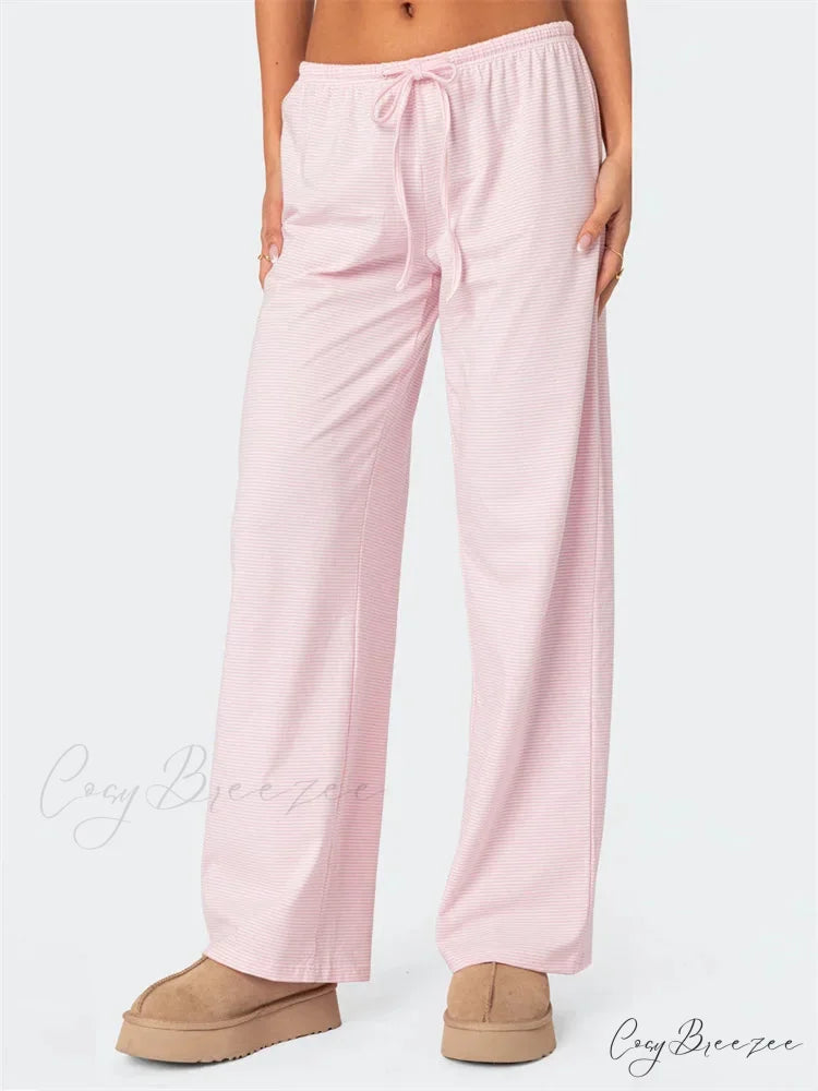Plaid Elevated-Waist Pull-Tie Spacious Streetwear Pant PRUPLR / S pant-250223
