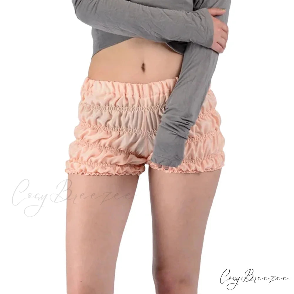 Plaid Frill Tiered Low-Rise Shorts beige / S short-250223